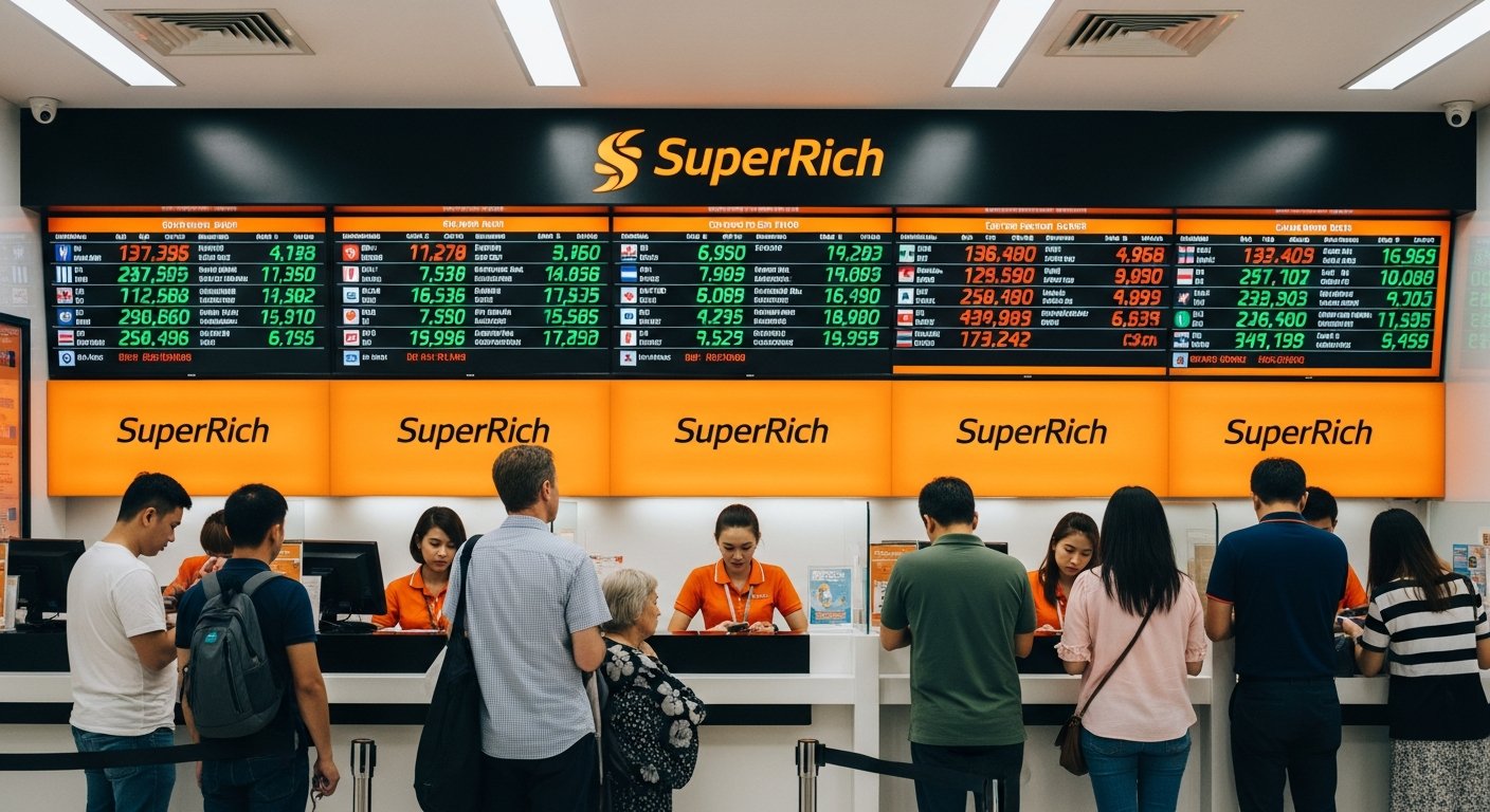 방콕 환전 완벽 가이드: 슈퍼리치(SuperRich) 초록 vs 주황, 최적 환율, ATM 수수료 함정