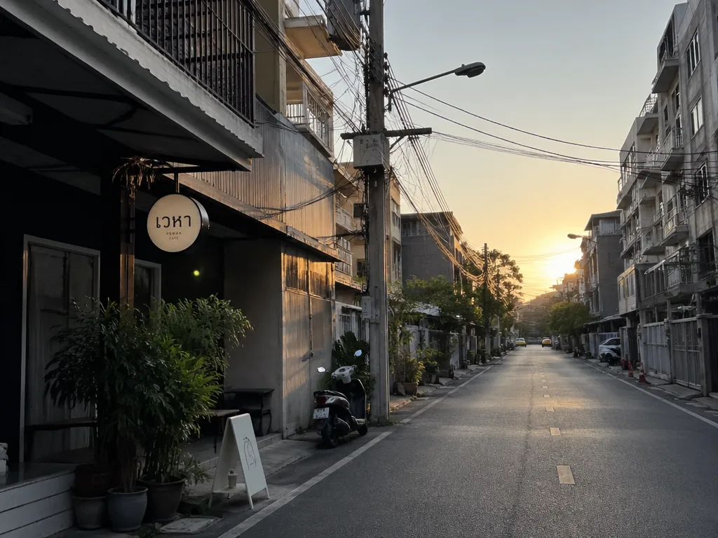 アーリー地区の静かな住宅街路
