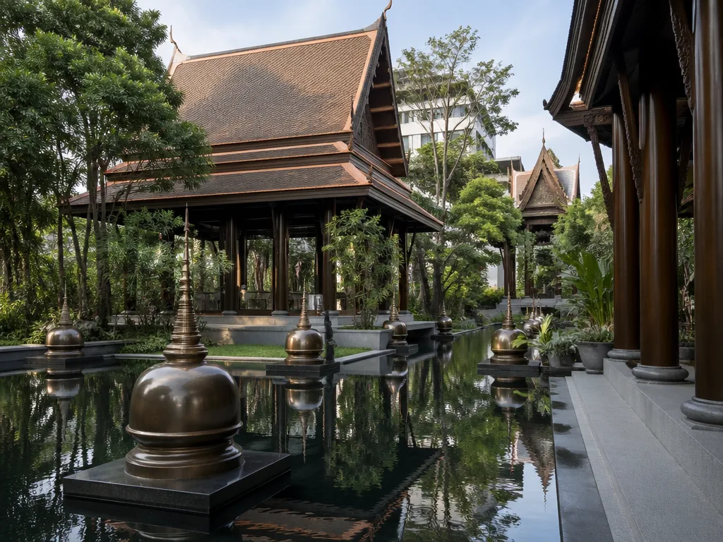Sukhothai Bangkok pavilion-style property with reflecting pools