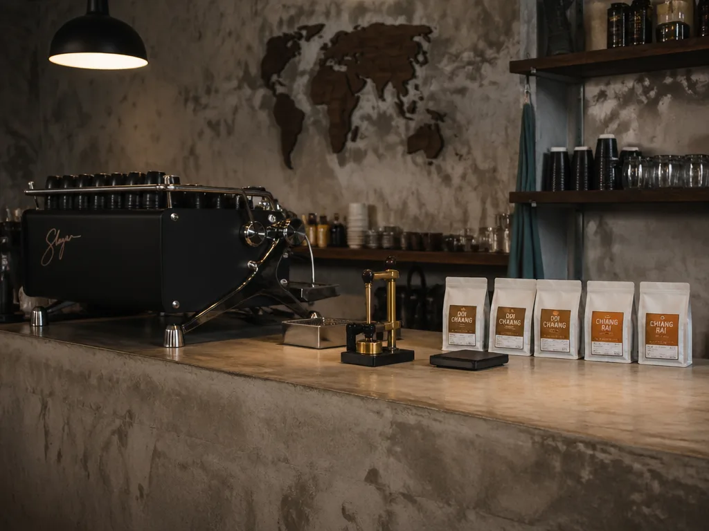 Slayer espresso machine northern Thai coffee bar