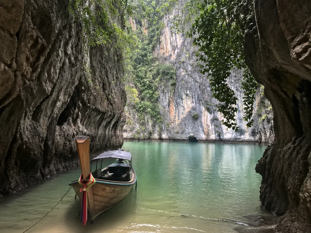 Hong Islands hidden lagoon limestone walls emerald water