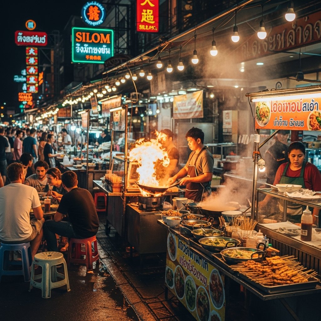 Bangkok skyline from Mahanakhon Skywalk