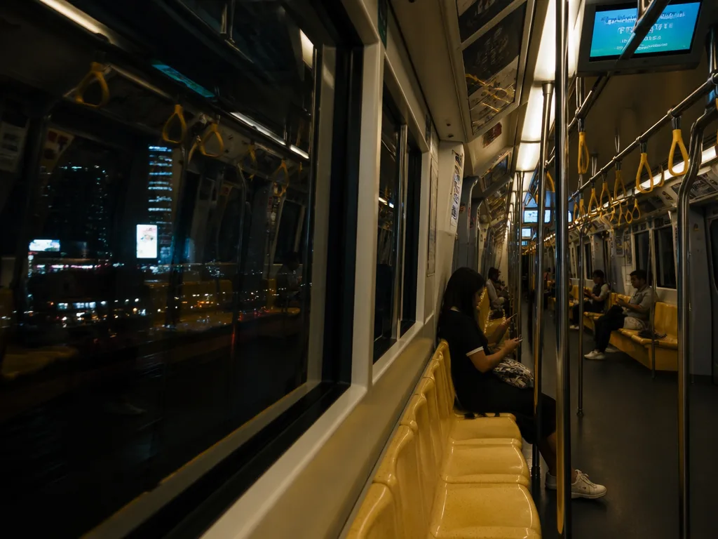 アソーク〜ナナ間を走る深夜のBTS車内